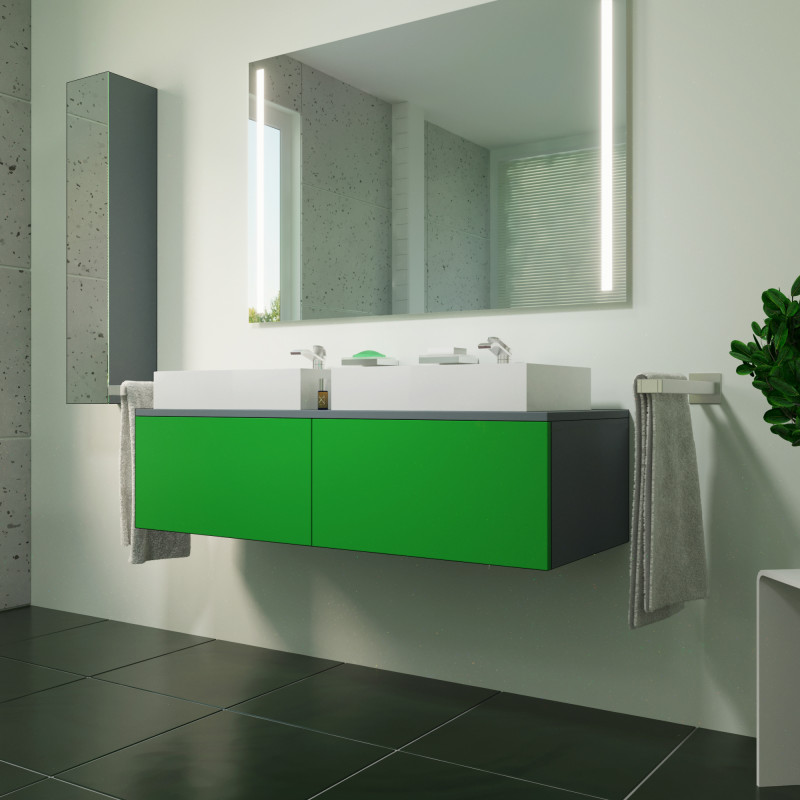 Waschtischunterschrank für Aufsatzwaschbecken Farbe/Holz nach Wunsch - Jade C