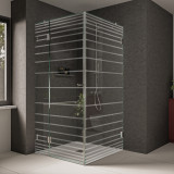Glas Duschkabine gestreift Raya 1 Glas Duschkabine gestreift Raya 1