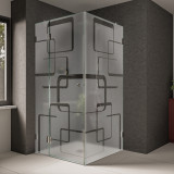 Glas Duschkabine Retro-Design 1970 Glas Duschkabine Retro-Design 1970