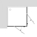Duschkabine mit satiniertem Glas Piano 2 (Eckeinstieg) Duschkabine mit satiniertem Glas Piano 2 (Eckeinstieg)