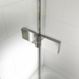 Faltbarer Badewannenaufsatz Glas auf Maß 2-teilig Faltwand links P720 Faltbarer Badewannenaufsatz Glas auf Maß 2-teilig Faltwand links P720