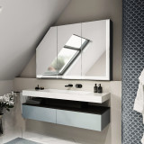 Dachschrägen-Spiegelschrank Anuba