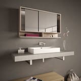 Spiegelschrank Bad mit Schiebetüren und LED - Masima