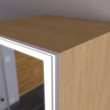 Spiegel Hochschrank Badschrank mit Beleuchtung und Regal - Opal LED