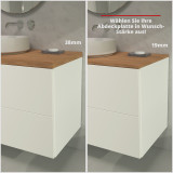 Waschtischunterschrank für Aufsatzwaschbecken Farbe/Holz nach Wunsch - Jade C