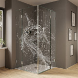 Duschkabine aus Glas mit Dekor Cristal Clear (Eckeinstieg) Duschkabine aus Glas mit Dekor Cristal Clear (Eckeinstieg)