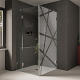 Glas Duschkabine mit Dekor Moblex Glas Duschkabine mit Dekor Moblex