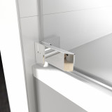 Badewannen Duschabtrennung Glas Drehtür mit Festteil links G710 Badewannen Duschabtrennung Glas Drehtür mit Festteil links G710