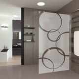 Duschabtrennung Glas satiniert mit Motiv Ringe Duschabtrennung Glas satiniert mit Motiv Ringe