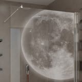 Walk In Dusche gelasert mit Motiv Mond