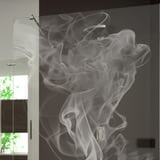 Walk In Dusche gelasert mit Motiv Smoke