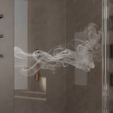 Walk In Dusche gelasert mit Motiv Smoke2