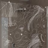 Walk In Dusche mit Motiv Jellyfish