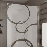 Walk In Dusche satiniert mit Motiv Ringe Walk In Dusche satiniert mit Motiv Ringe