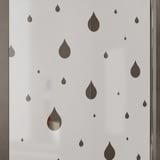 Walk In Dusche satiniert mit Motiv Tropfen Walk In Dusche satiniert mit Motiv Tropfen