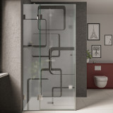 Glas Duschkabine Retro-Design 1970 Glas Duschkabine Retro-Design 1970
