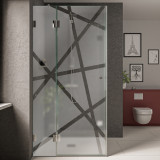Glas Duschkabine mit Dekor Moblex Glas Duschkabine mit Dekor Moblex