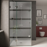 Glas Duschkabine mit Streifen Piano 3 Glas Duschkabine mit Streifen Piano 3