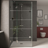 Glas Duschkabine mit Streifen Raya 2 Glas Duschkabine mit Streifen Raya 2