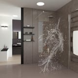 Duschwand Glas gelasert mit Motiv Cristal Clear Duschwand Glas gelasert mit Motiv Cristal Clear