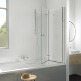 Badewannenaufsatz Faltwand Glas auf Maß 2-teilig rechts P721 Badewannenaufsatz Faltwand Glas auf Maß 2-teilig rechts P721