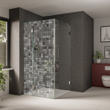 Glas Duschkabine gelasert mit Muster Mosaik Glas Duschkabine gelasert mit Muster Mosaik
