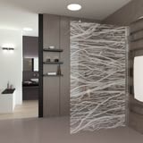 Glas Duschwand gelasert mit Motiv Äste Glas Duschwand gelasert mit Motiv Äste
