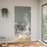 Glas Zimmertür mit Motiv Flammen Glas Zimmertür mit Motiv Flammen