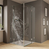 Duschkabine aus Glas mit Dekor Cristal Clear (Eckeinstieg) Duschkabine aus Glas mit Dekor Cristal Clear (Eckeinstieg)