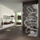 Glasduschwand gelasert mit Motiv Traum Glasduschwand gelasert mit Motiv Traum