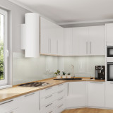 Glasrückwand Küche - Weiß mit leichtem Grün-Schimmer - REF 9010, 6mm