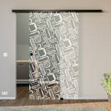 Glasschiebetür gelasert mit Motiv Art Design Glasschiebetür gelasert mit Motiv Art Design