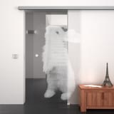 Glasschiebetür gelasert mit Motiv Kaninchen Glasschiebetür gelasert mit Motiv Kaninchen