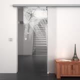 Glasschiebetür gelasert mit Motiv Kompass Glasschiebetür gelasert mit Motiv Kompass