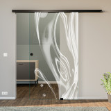 Glasschiebetür gelasert mit Motiv Liquid Glasschiebetür gelasert mit Motiv Liquid