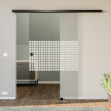 Glasschiebetür satiniert mit Motiv Aknor Glasschiebetür satiniert mit Motiv Aknor
