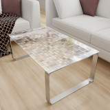 Glastischplatte gelasert mit Motiv - Mosaik Glastischplatte gelasert mit Motiv - Mosaik
