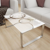 Glastischplatte satiniert mit Motiv - Ringe Glastischplatte satiniert mit Motiv - Ringe