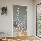 Glastür gelasert mit Motiv Gras Glastür gelasert mit Motiv Gras