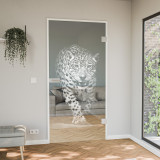 Glastür gelasert mit Motiv Jaguar Glastür gelasert mit Motiv Jaguar