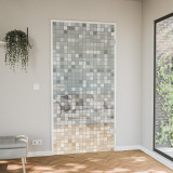 Glastür gelasert mit Motiv Mosaik Glastür gelasert mit Motiv Mosaik