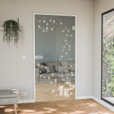 Glastür gelasert mit Motiv Pusteblume Glastür gelasert mit Motiv Pusteblume