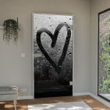 Glastür lackiert mit Lasermotiv Steamy Heart Glastür lackiert mit Lasermotiv Steamy Heart
