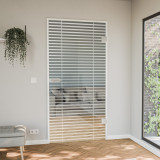 Glastür satiniert mit Motiv Jalousie Glastür satiniert mit Motiv Jalousie