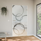 Glastür satiniert mit Motiv Ringe Glastür satiniert mit Motiv Ringe