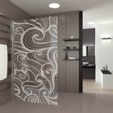 Walk In Dusche gelasert mit Motiv Wellen II Walk In Dusche gelasert mit Motiv Wellen II