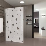 Walk In Dusche satiniert mit Motiv Tropfen Walk In Dusche satiniert mit Motiv Tropfen