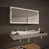 LED Bad Spiegelschrank Aluminium - Wisconsin LED Bad Spiegelschrank Aluminium - Wisconsin