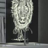 Teil-Lack-Spiegel mit LED-Beleuchtung Afrika Teil-Lack-Spiegel mit LED-Beleuchtung Afrika