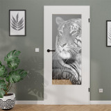 Lichtausschnitt gelasert mit Motiv Eye of the Tiger Lichtausschnitt gelasert mit Motiv Eye of the Tiger